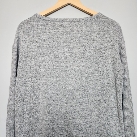 LOVE by GAP Gray Ribbed Button-Front Cardigan - Picture 4 of 8